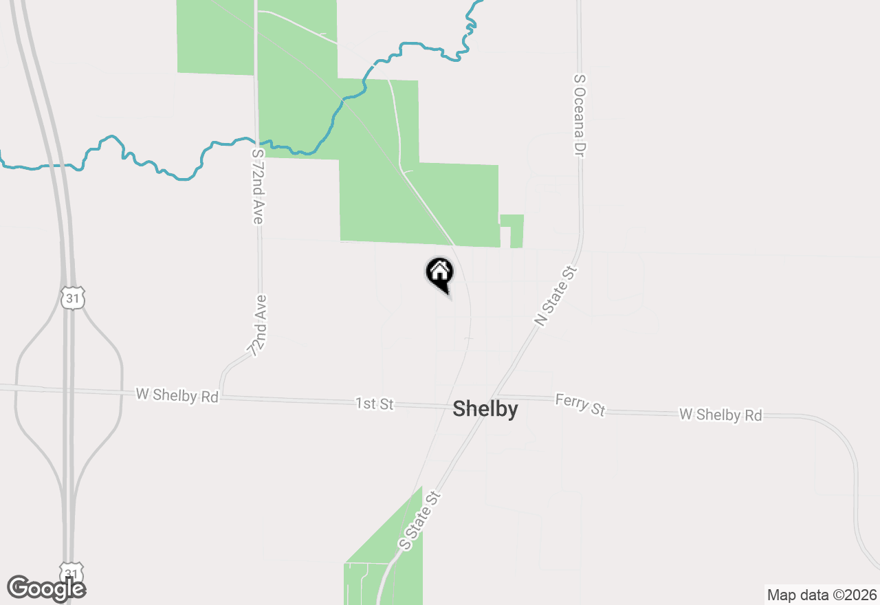 Map of 282 Pine Street, Shelby, MI 49455