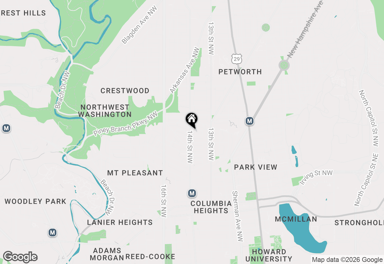Map of 3527 14th Street Nw #2, Washington, DC 20010