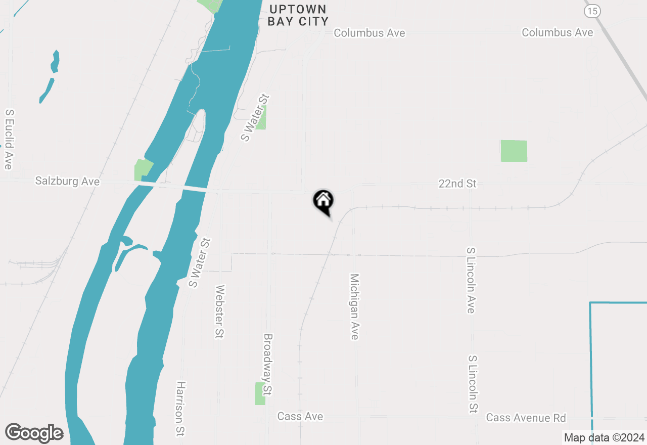 Map of 1322 Fitzhugh Street, Bay City, MI 48708
