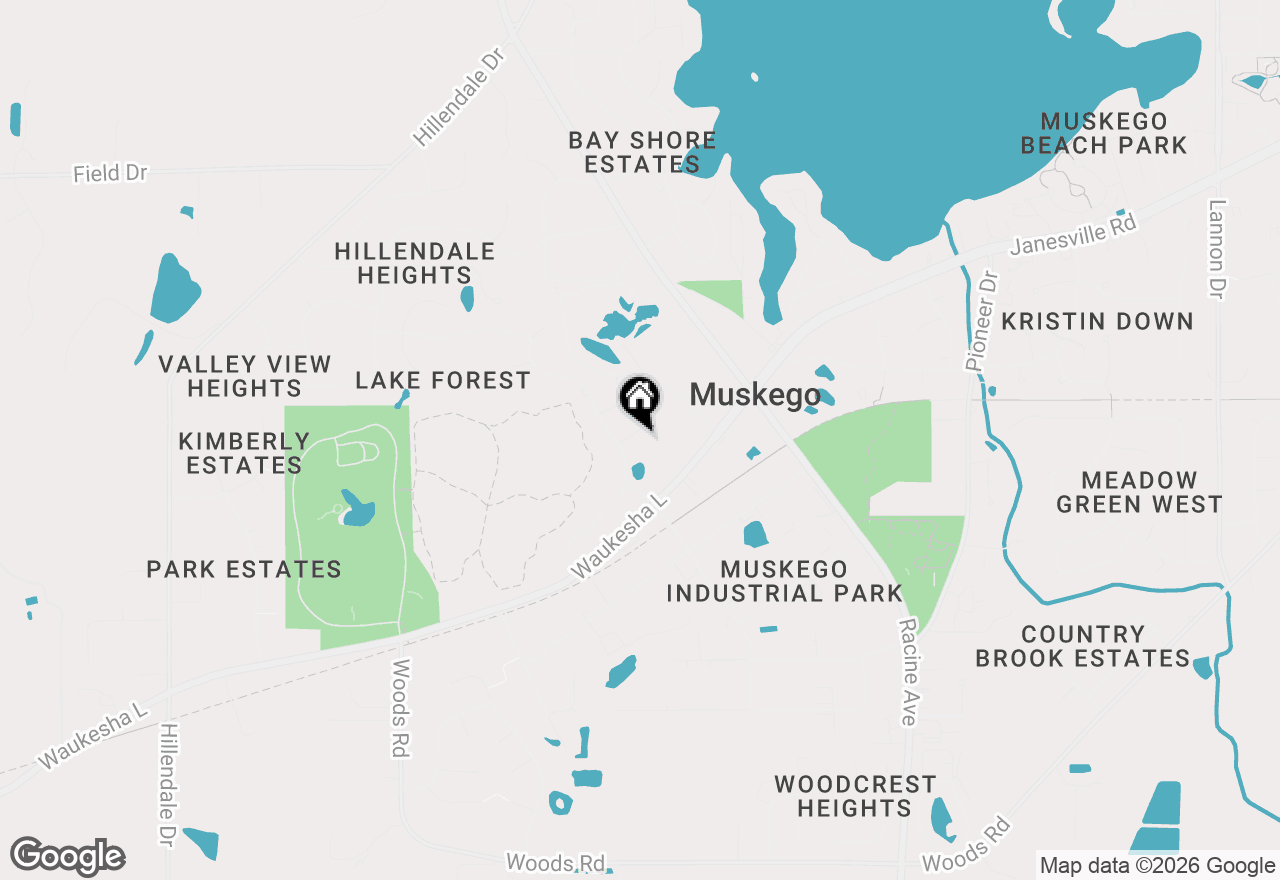 Map of S79W19225 River Oaks Ct, Muskego, WI 53150