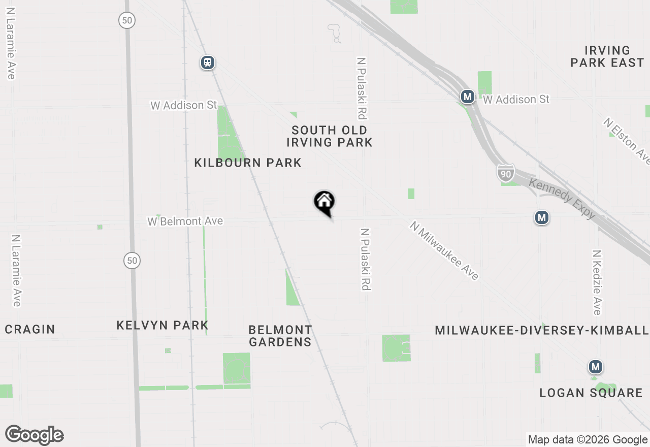 Map of 4131 W Belmont Avenue #407, Chicago, IL 60641