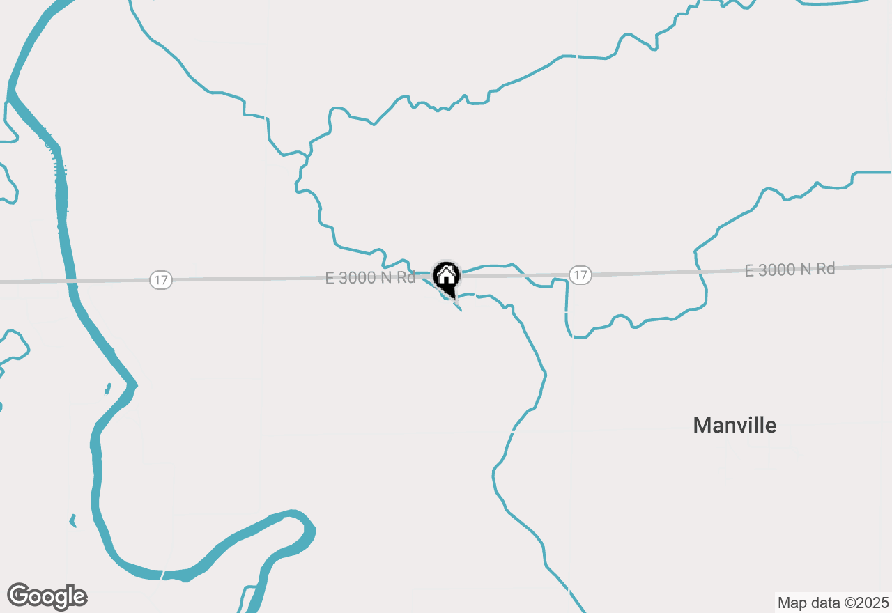 Map of 7748 E 3000 North Road, Manville, IL 61319