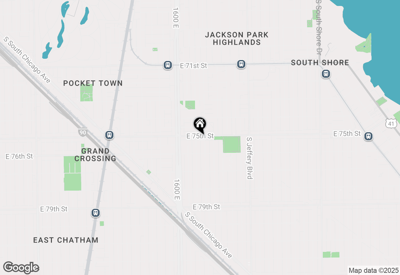 Map of 1701 E 75th Street, Chicago, IL 60649