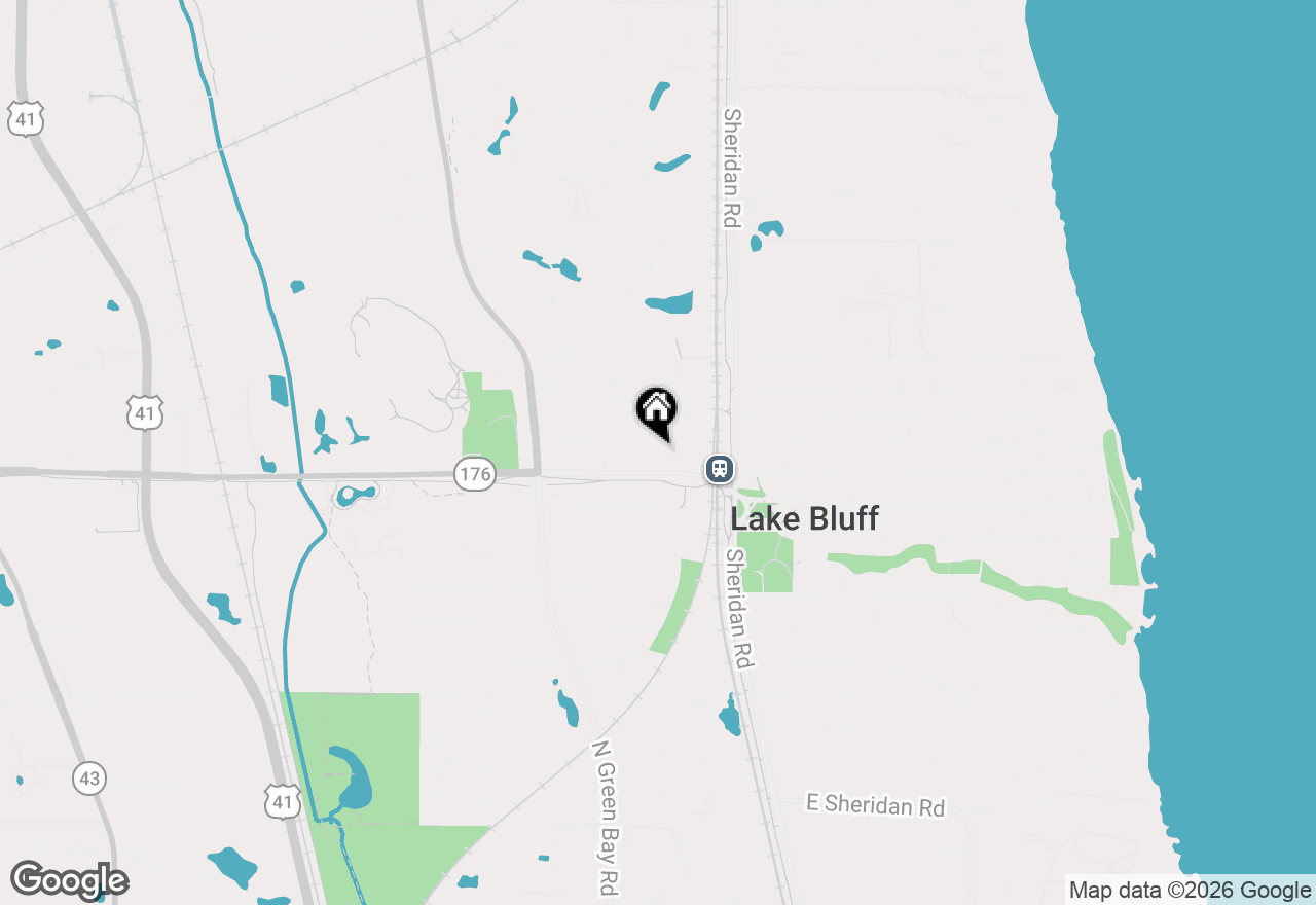 Map of 619 Rockland Avenue, Lake Bluff, IL 60044