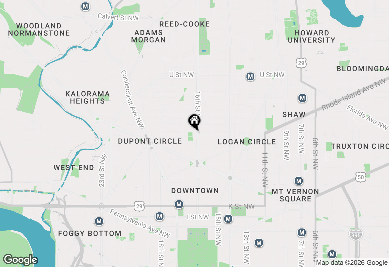 Map of 1520 16th Street Nw #UNIT #504, Washington, DC 20036