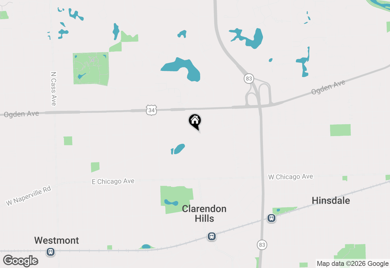 Map of 260 Stonegate Road, Clarendon Hills, IL 60514