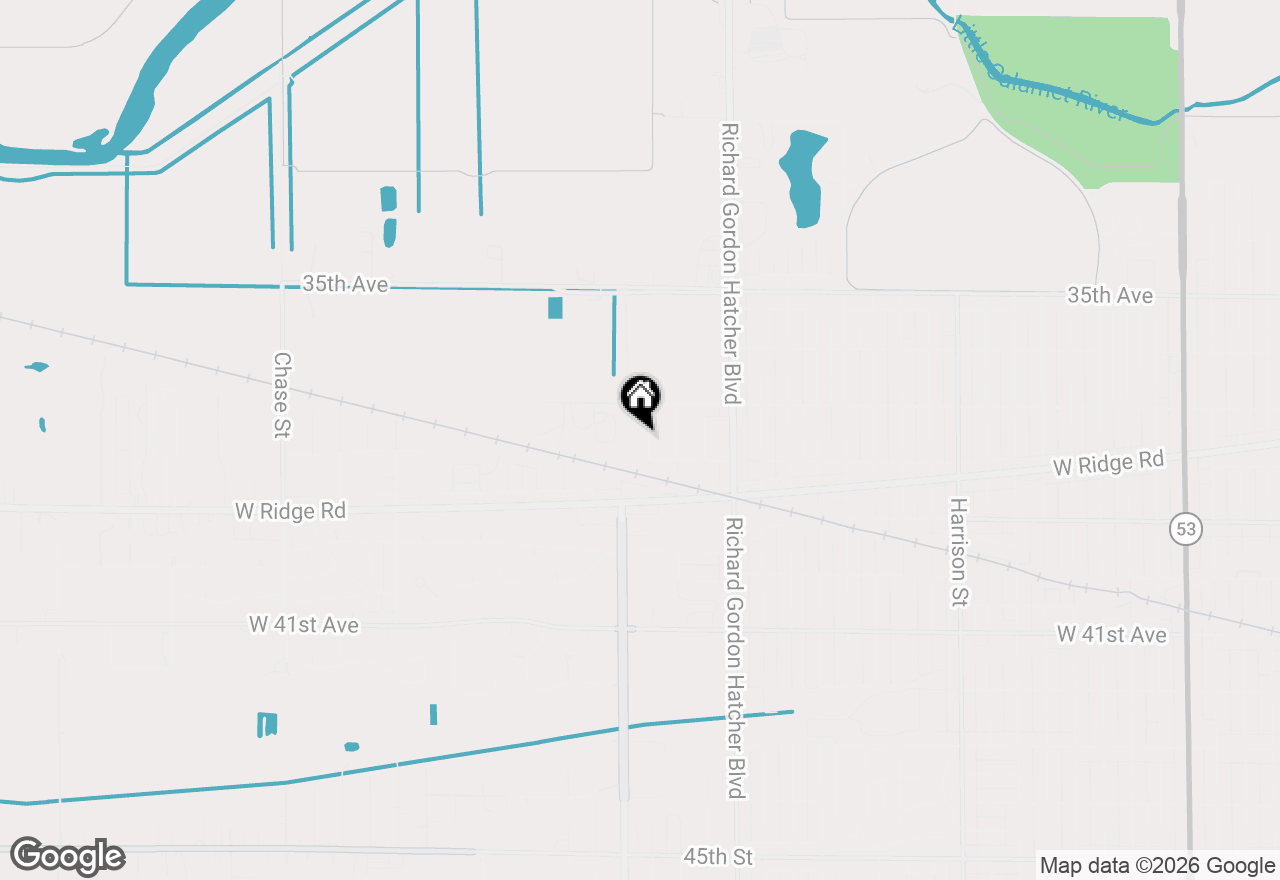 Map of 3760 Arthur Street, Gary, IN 46408