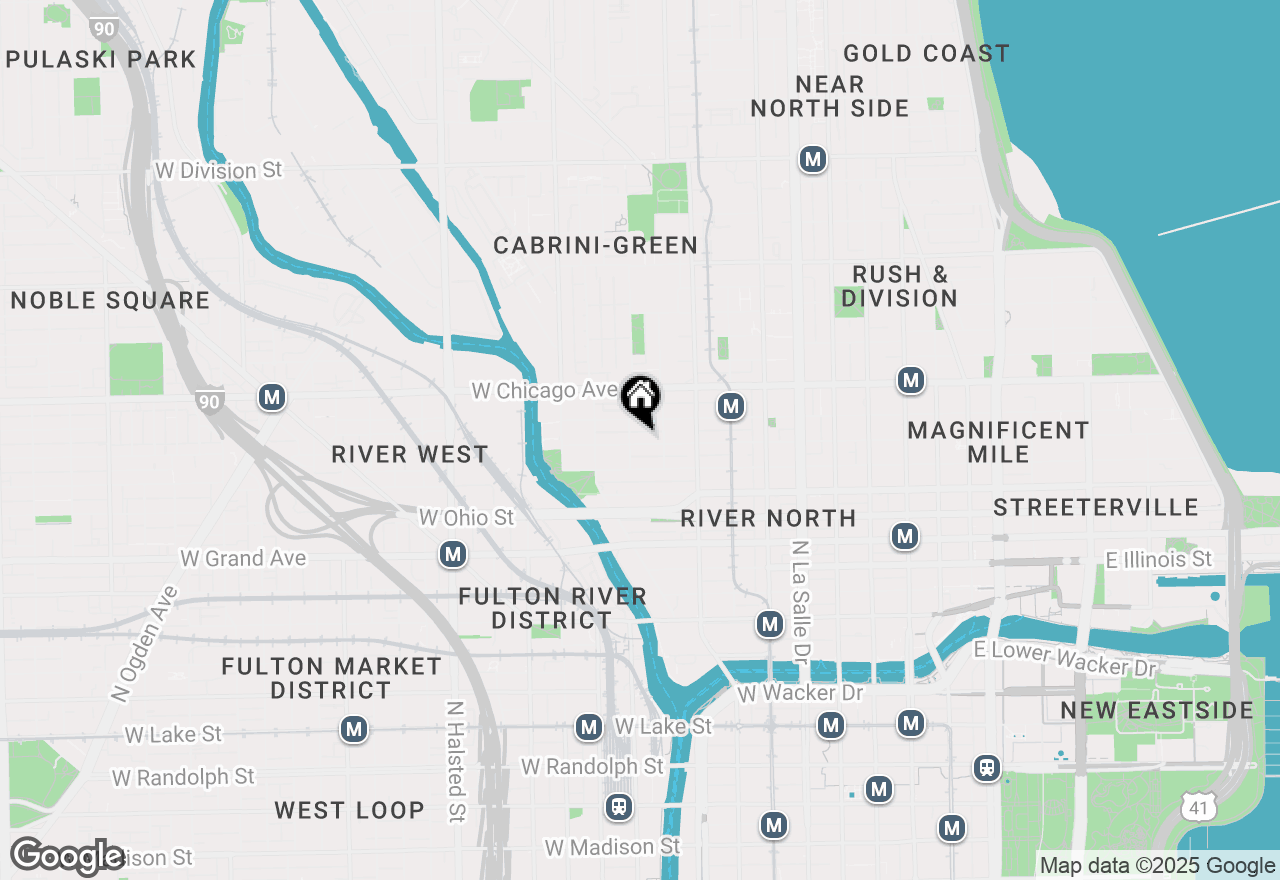 Map of 422 W Huron Street, Chicago, IL 60654