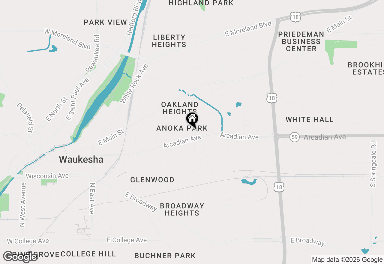 Map of 921 Perkins Ave, Waukesha, WI 53186