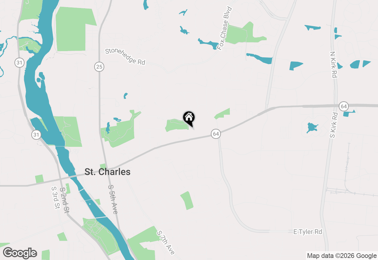 Map of 129 Hunt Club Drive #129, St. Charles, IL 60174