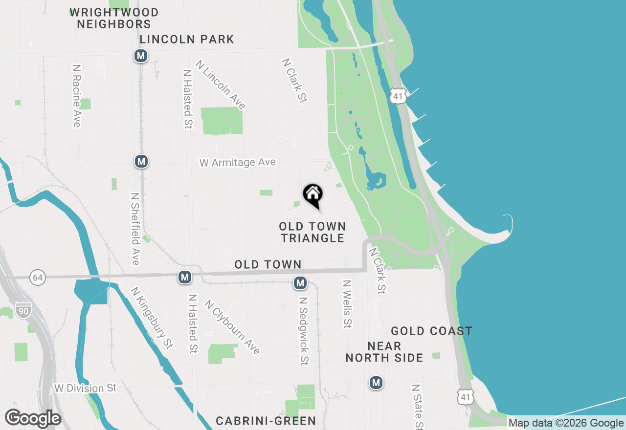 Map of 334 W Menomonee Street #302, Chicago, IL 60614