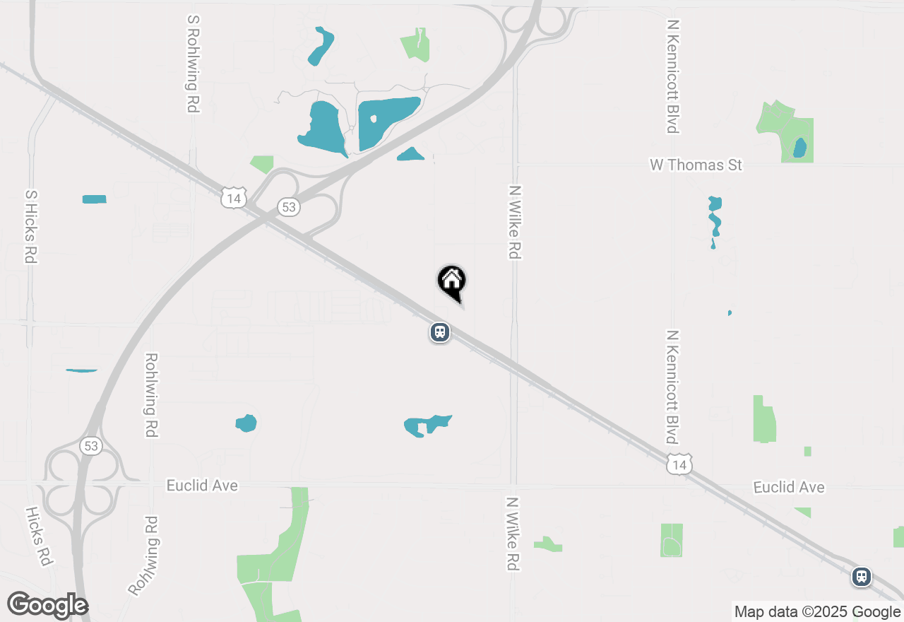 Map of 1442 E Katie Lane, Palatine, IL 60074