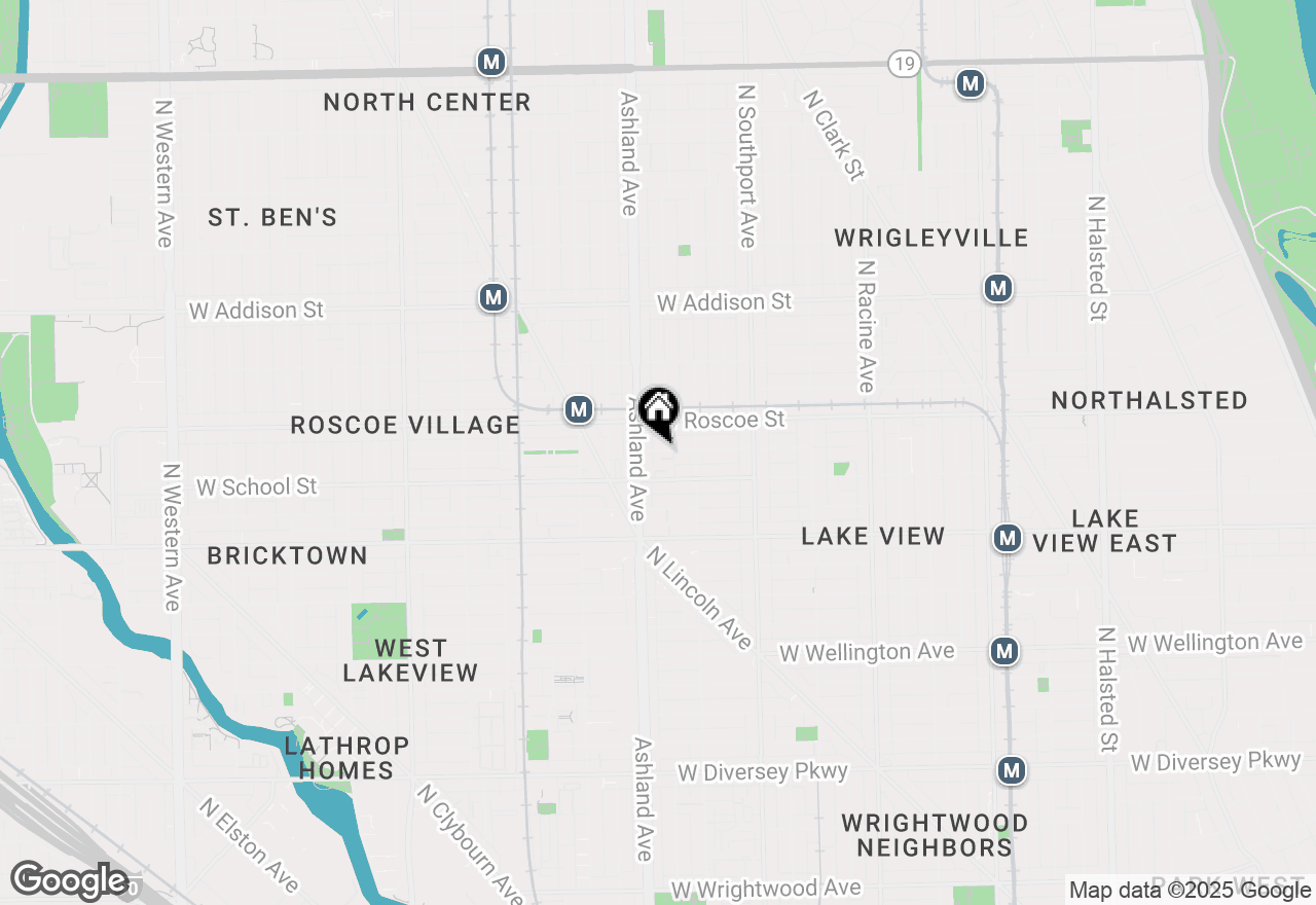 Map of 1541 W Henderson Street #D, Chicago, IL 60657