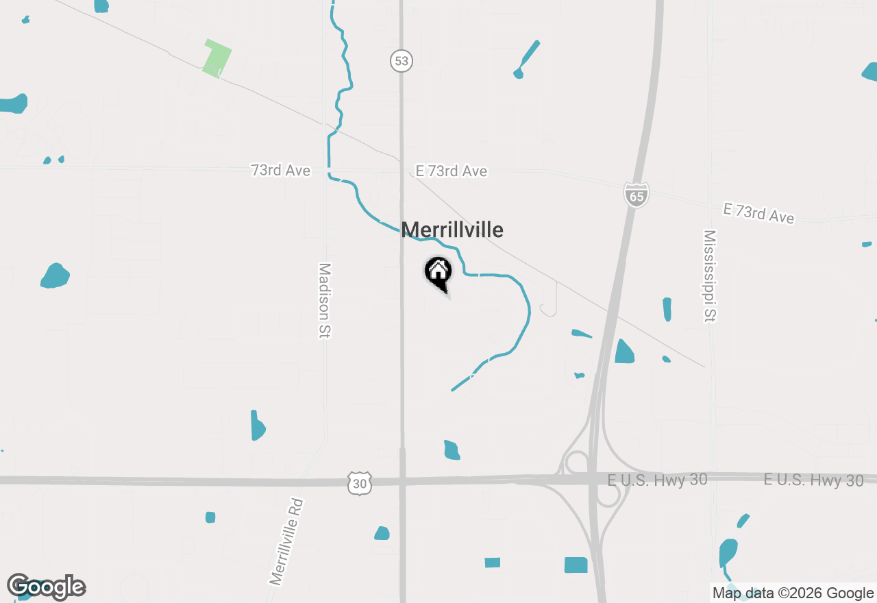 Map of 2 Meadow Lane, Merrillville, IN 46410