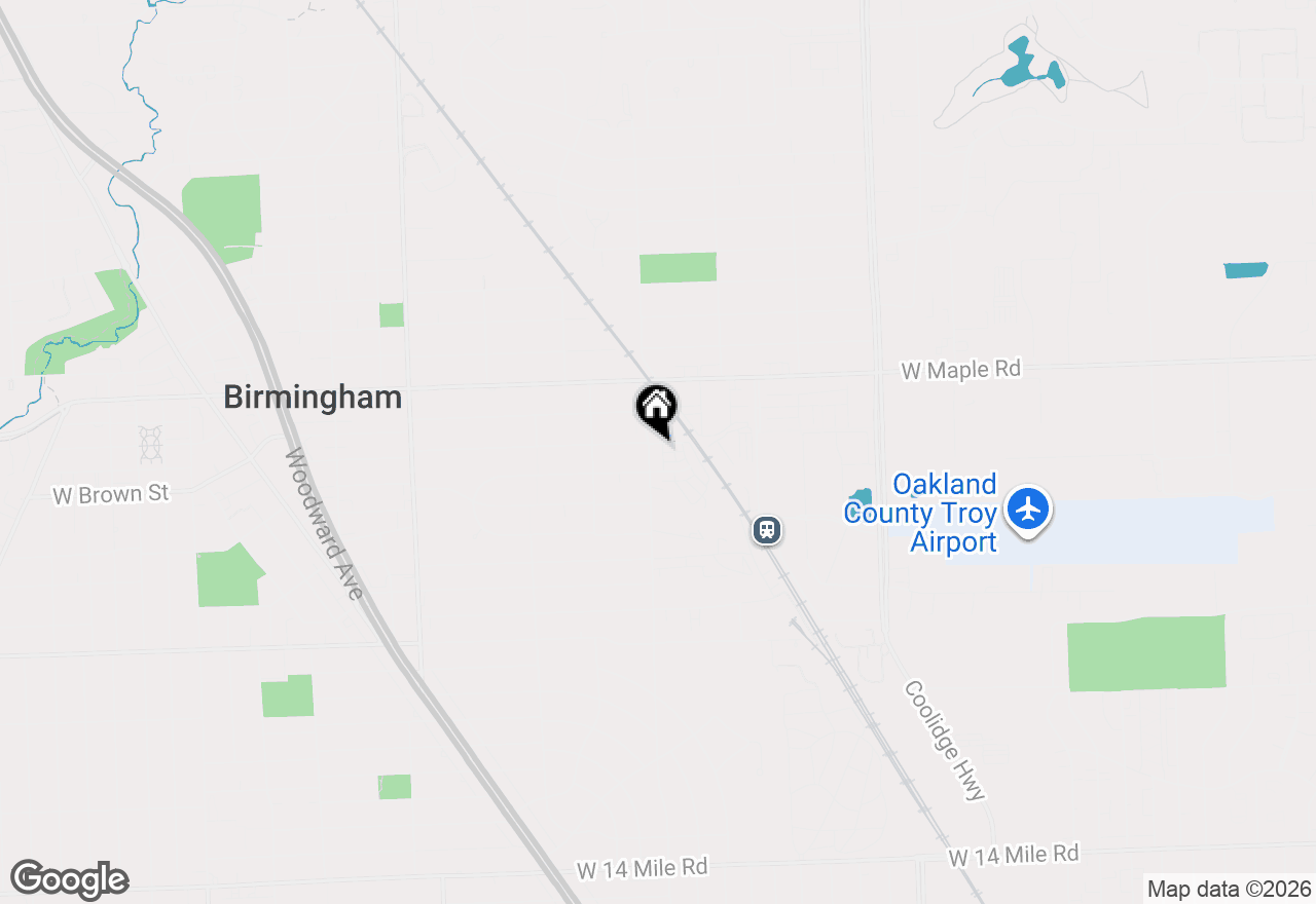 Map of 451 S Eton Street, Birmingham, MI 48009
