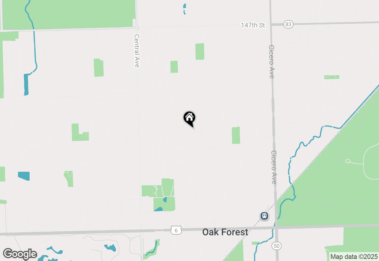 Map of 5329 Woodland Drive #1B, Oak Forest, IL 60452