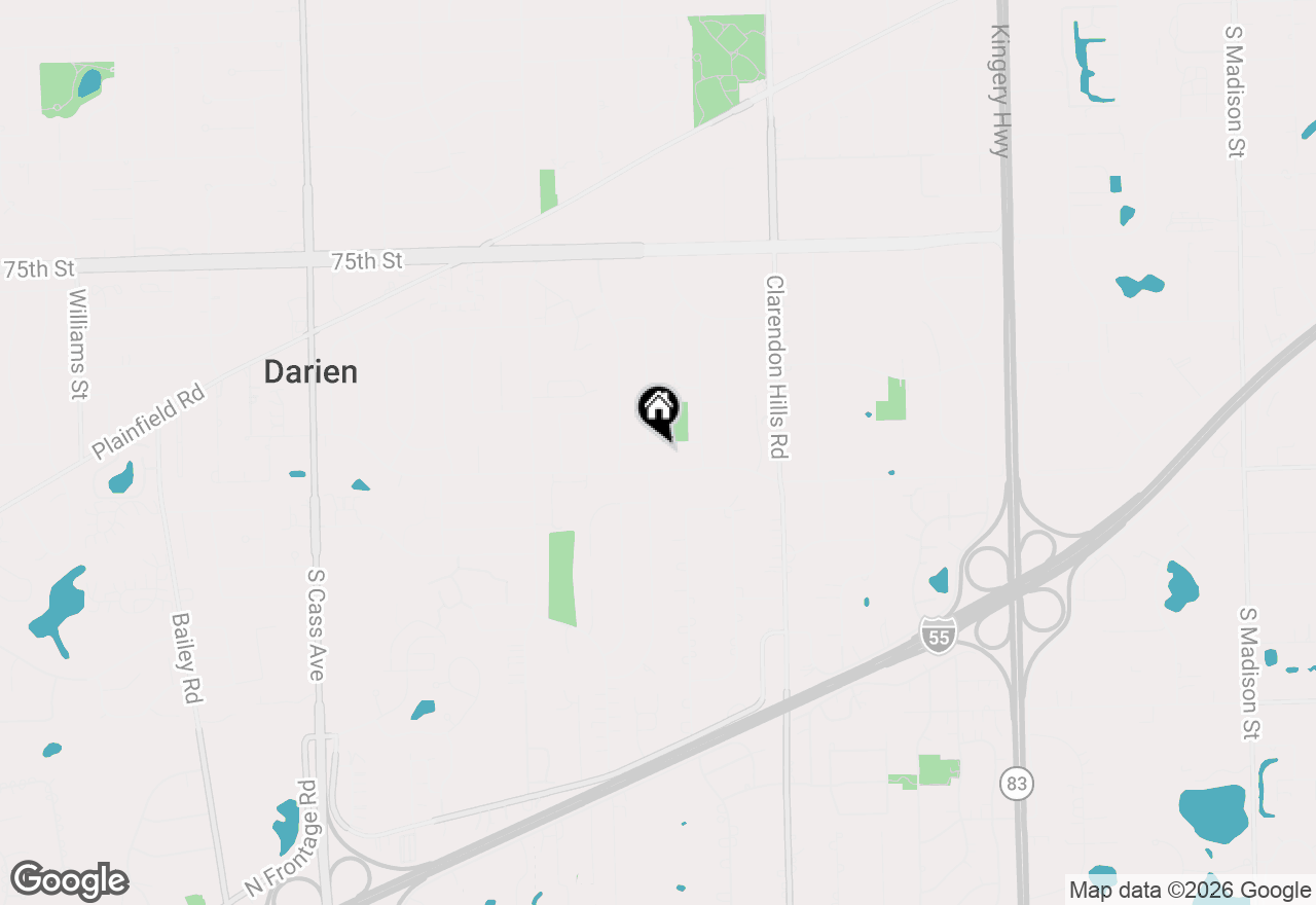 Map of 601 Honey Locust Lane, Darien, IL 60561
