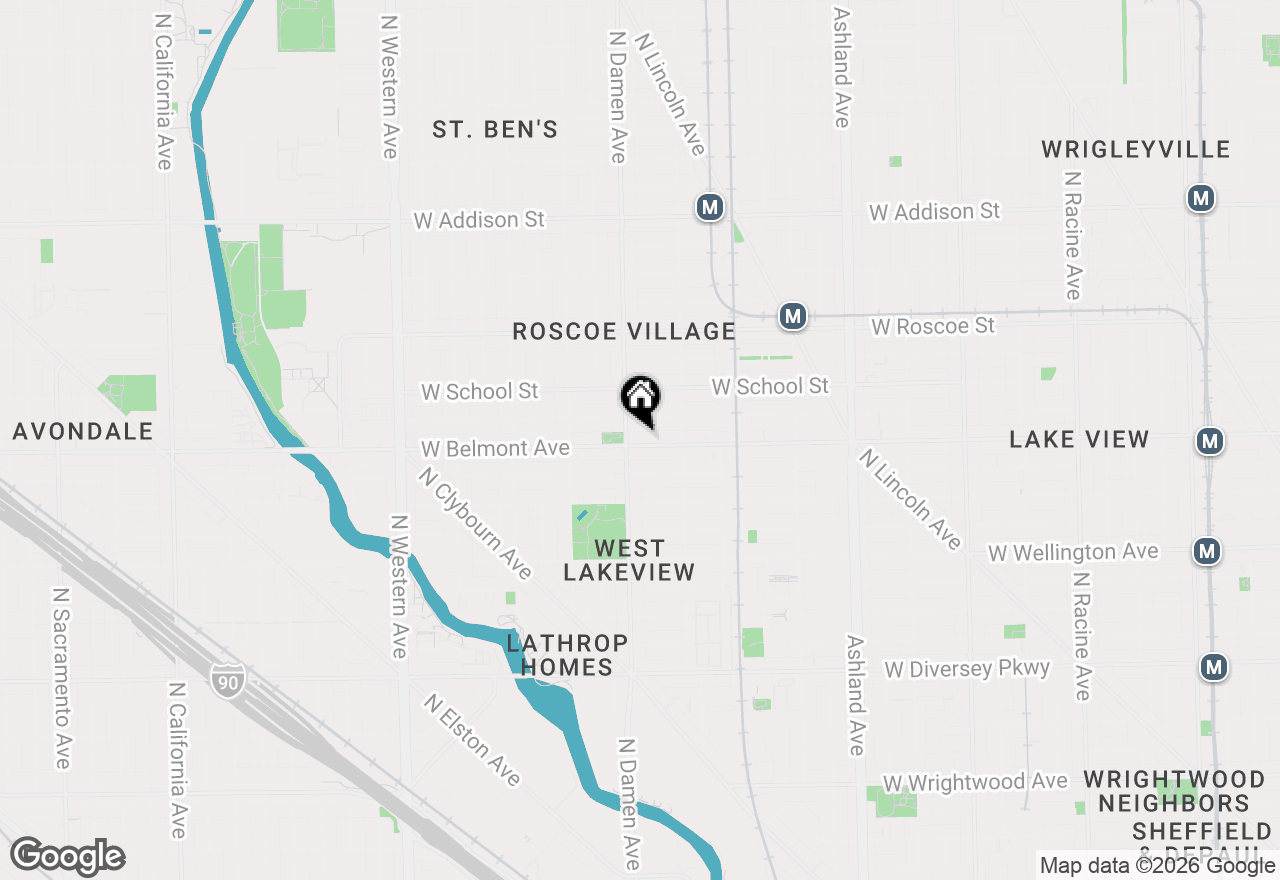 Map of 1946 W Belmont Avenue #2F, Chicago, IL 60657