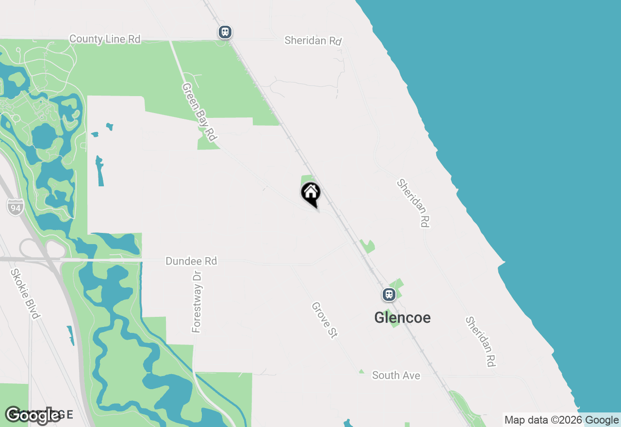 Map of 980 Green Bay Road, Glencoe, IL 60022