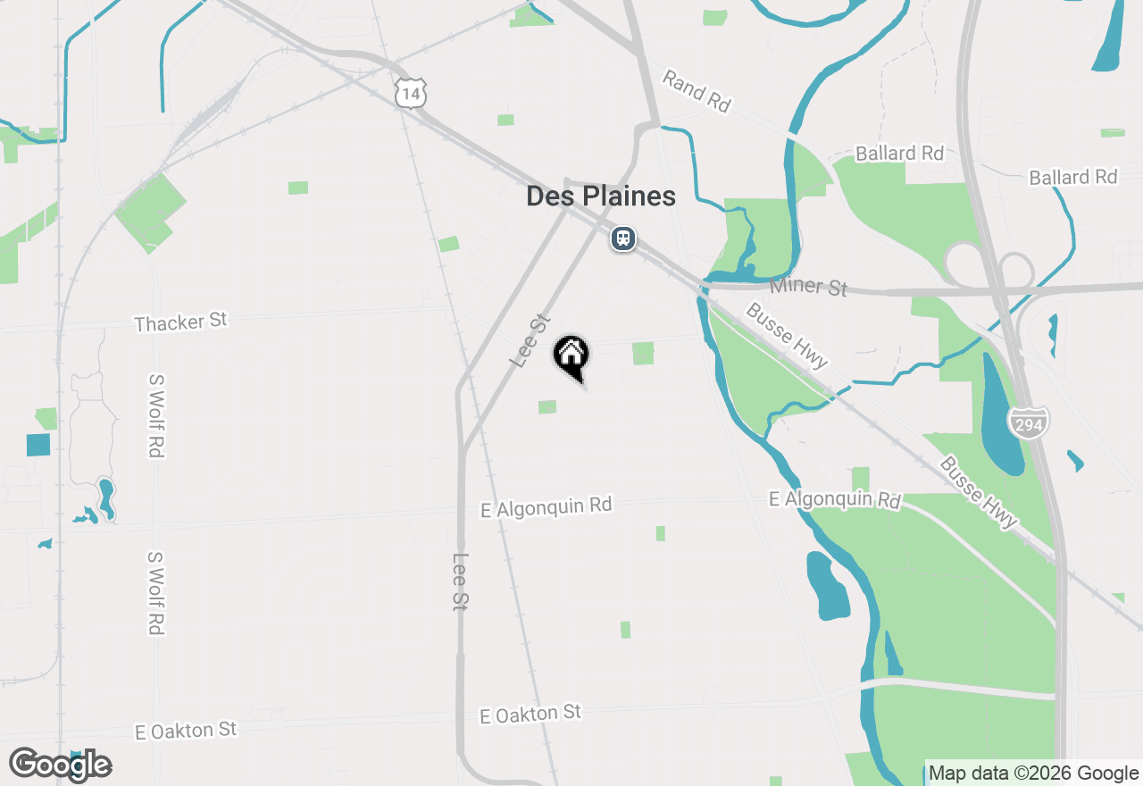 Map of 1422 Oakwood Avenue #1, Des Plaines, IL 60016