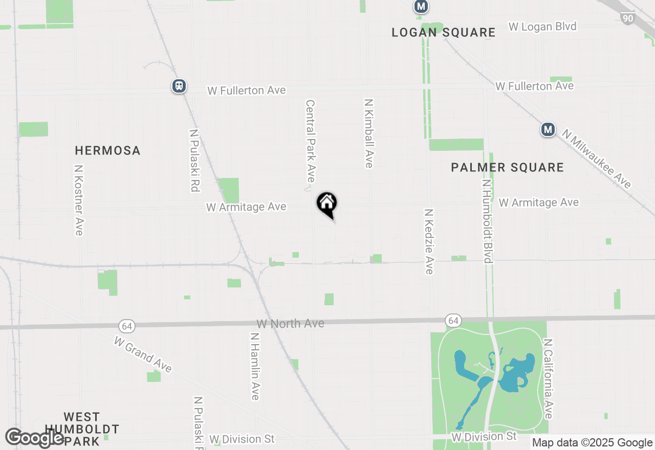 Map of 1918 N Drake Avenue #1W, Chicago, IL 60647