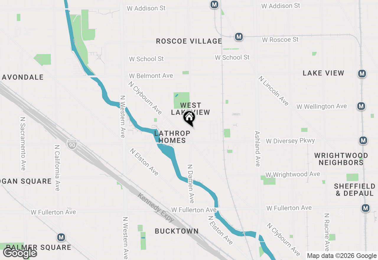 Map of 2846 N Damen Avenue #3, Chicago, IL 60618