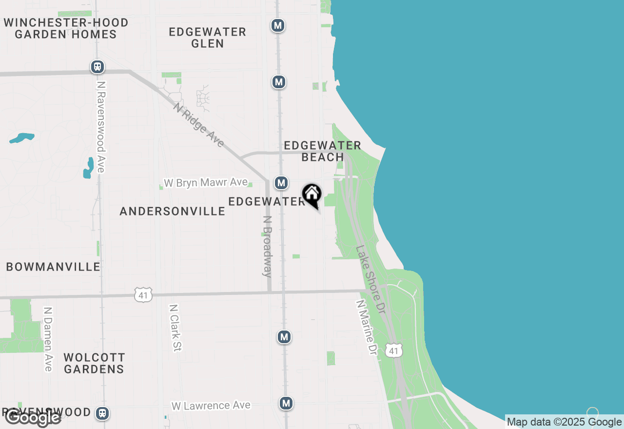 Map of 5445 N Kenmore Avenue #1S, Chicago, IL 60640