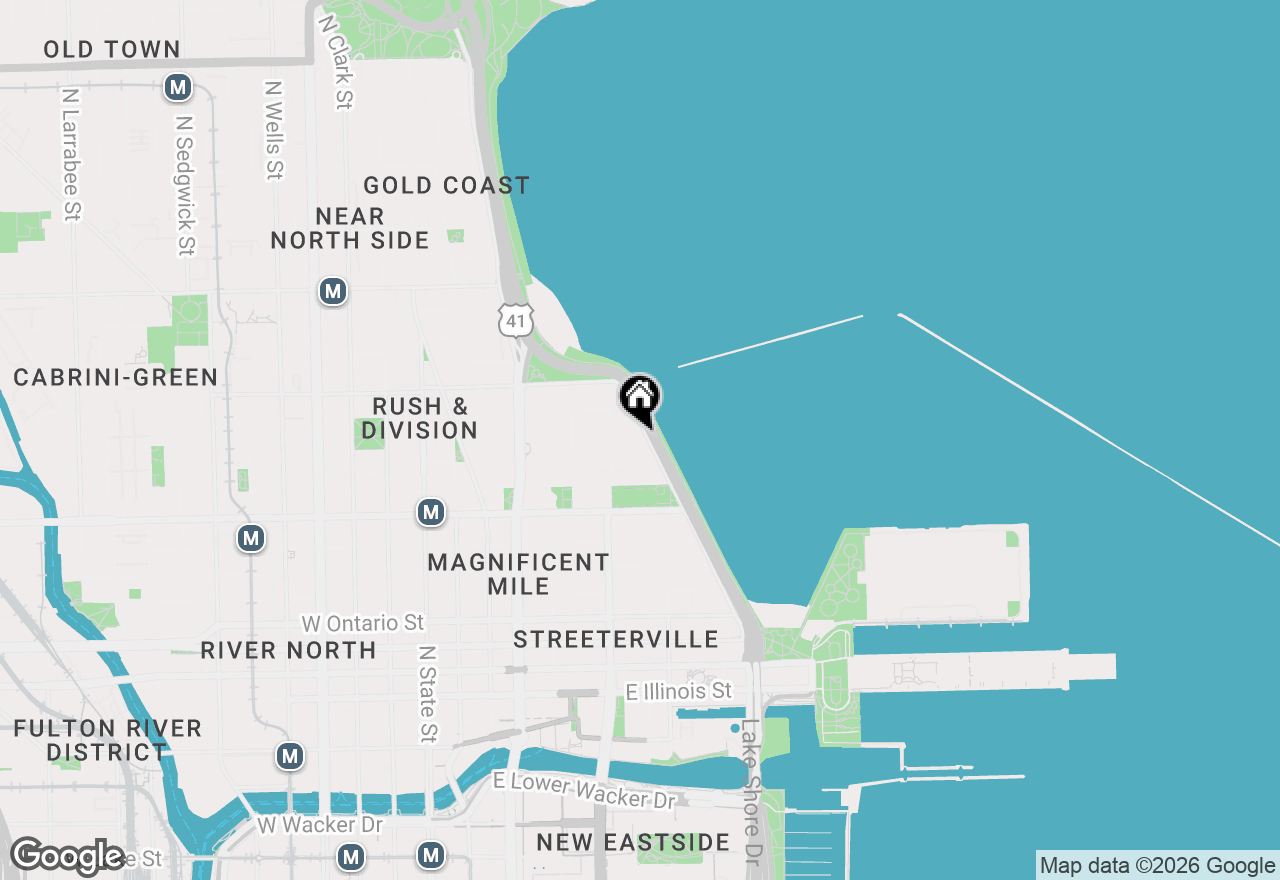 Map of 880 N Lake Shore Drive #10C, Chicago, IL 60611