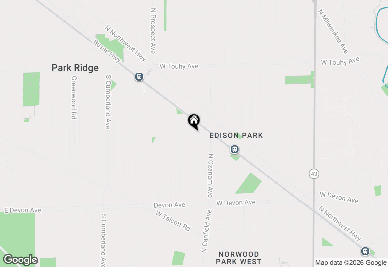 Map of 130 Belle Plaine Avenue, Park Ridge, IL 60068