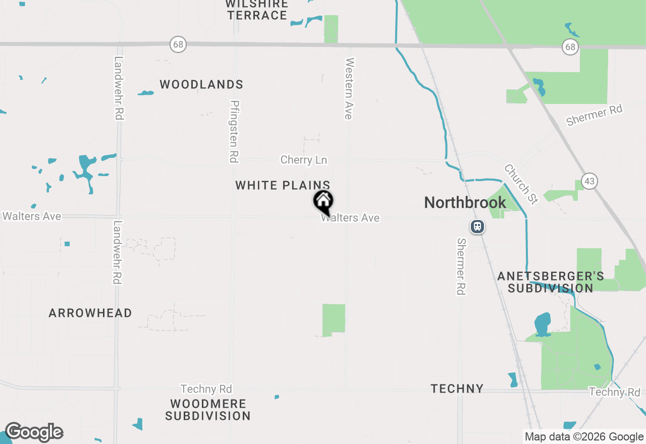 Map of 1405 Wescott Road, Northbrook, IL 60062