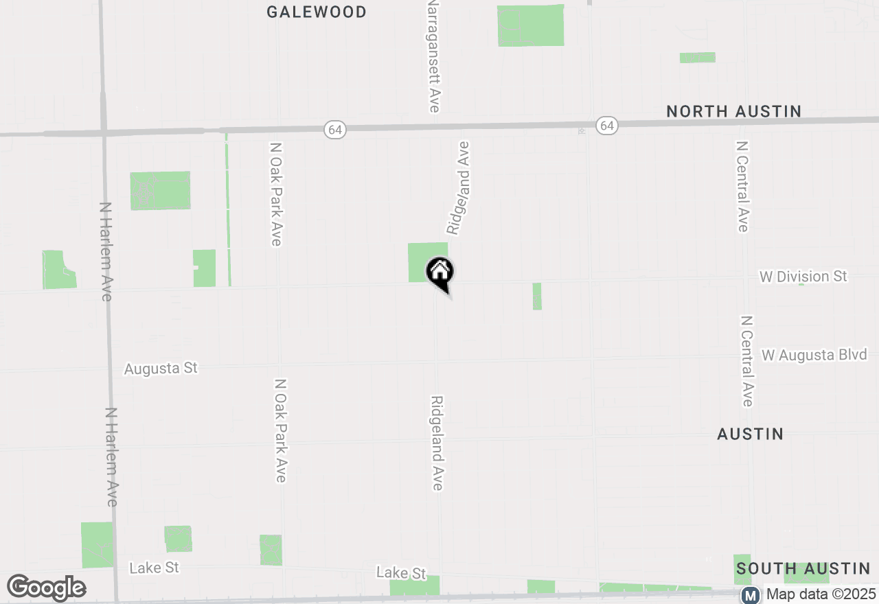 Map of 828 N Ridgeland Avenue, Oak Park, IL 60302