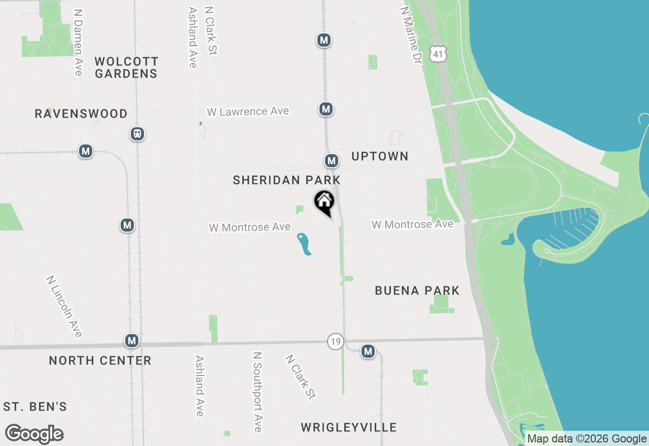 Map of 1100 W Montrose Avenue #502, Chicago, IL 60613