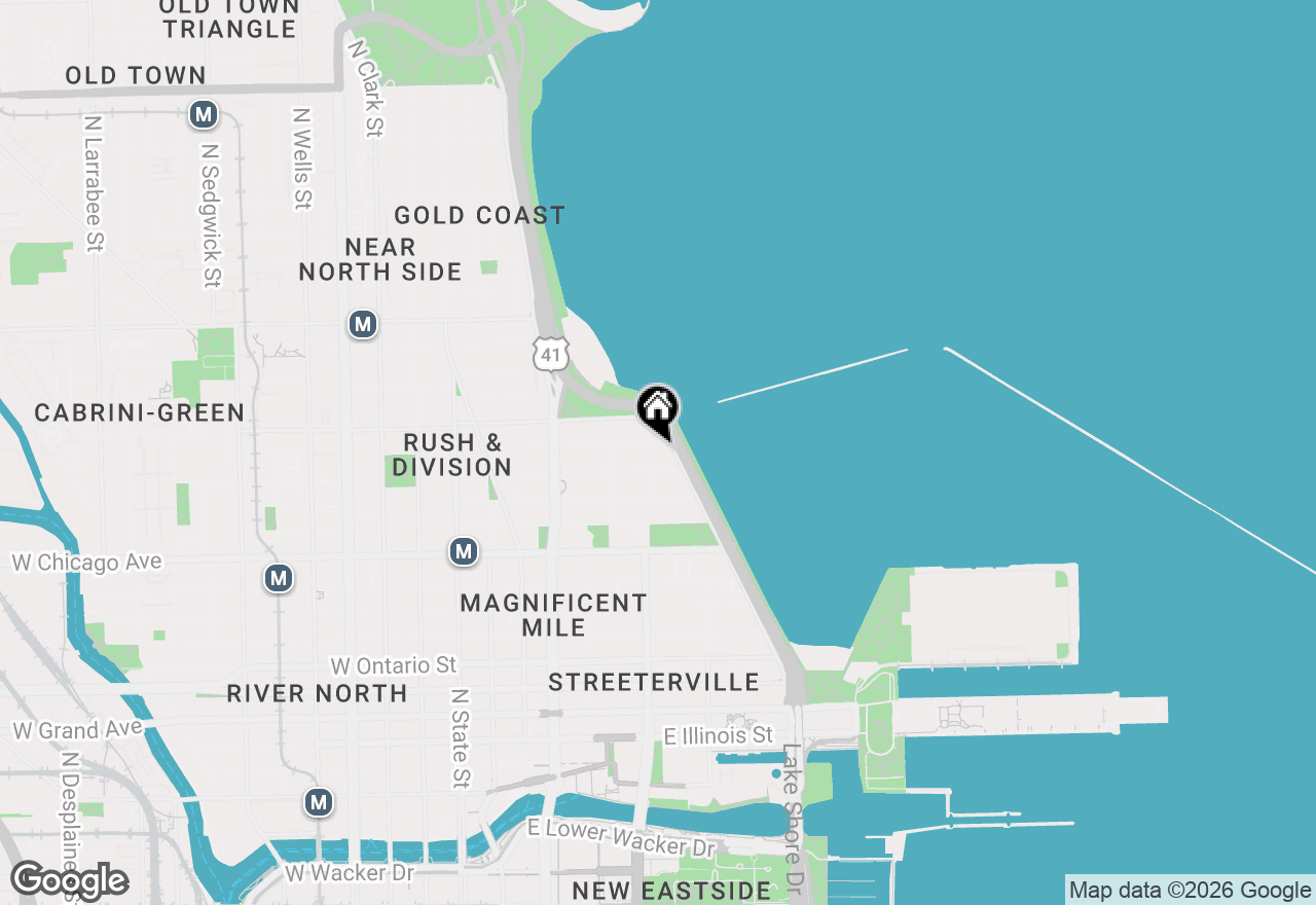 Map of (Address confidential), Chicago, Illinois 60611