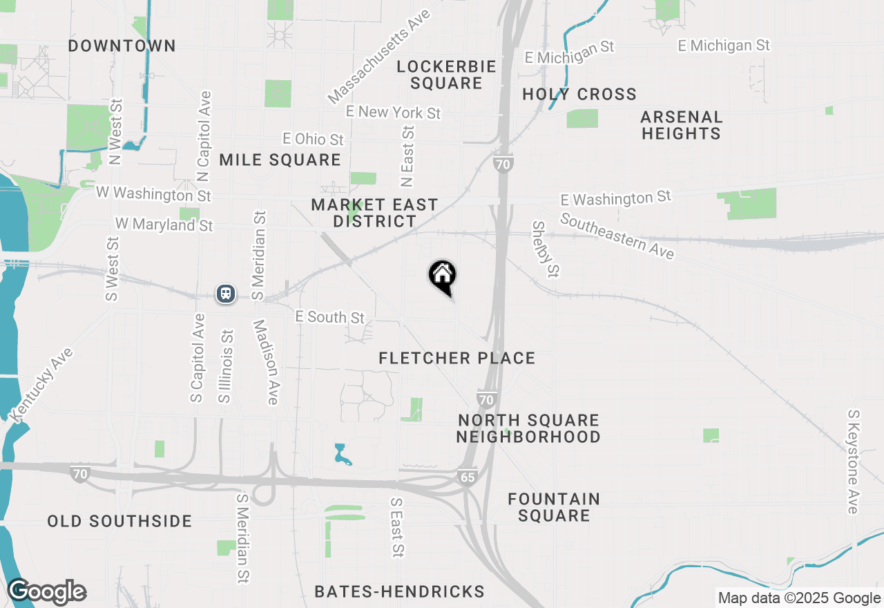 Map of 607 Lord Street, Indianapolis, IN 46202