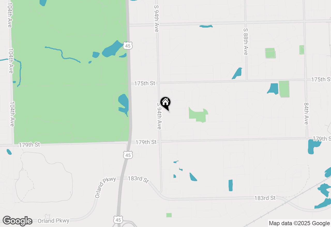 Map of 9332 Bayberry Lane, Tinley Park, IL 60487