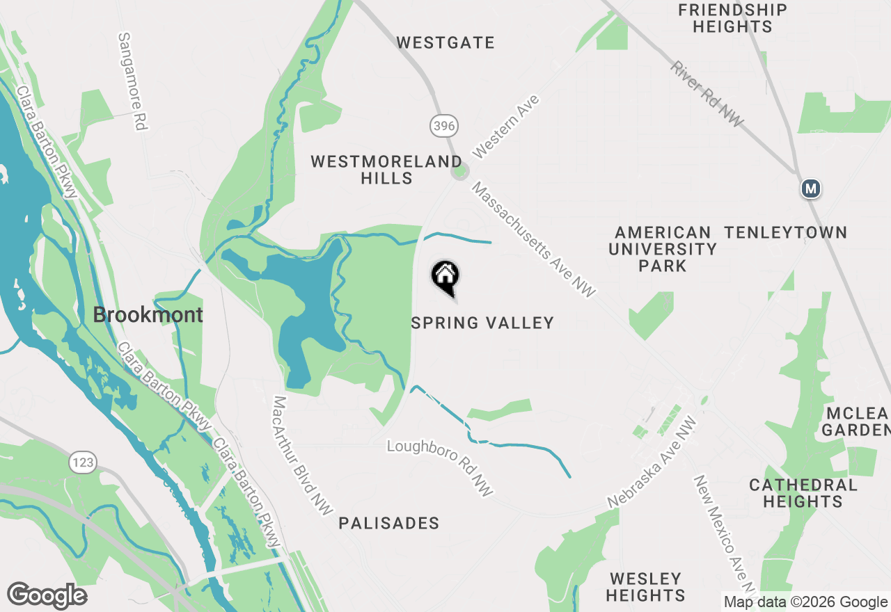 Map of 5125 Upton Street Nw, Washington, DC 20016