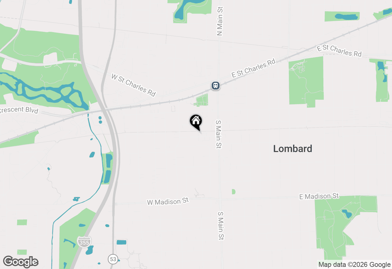 Map of 202 W Willow Street, Lombard, IL 60148