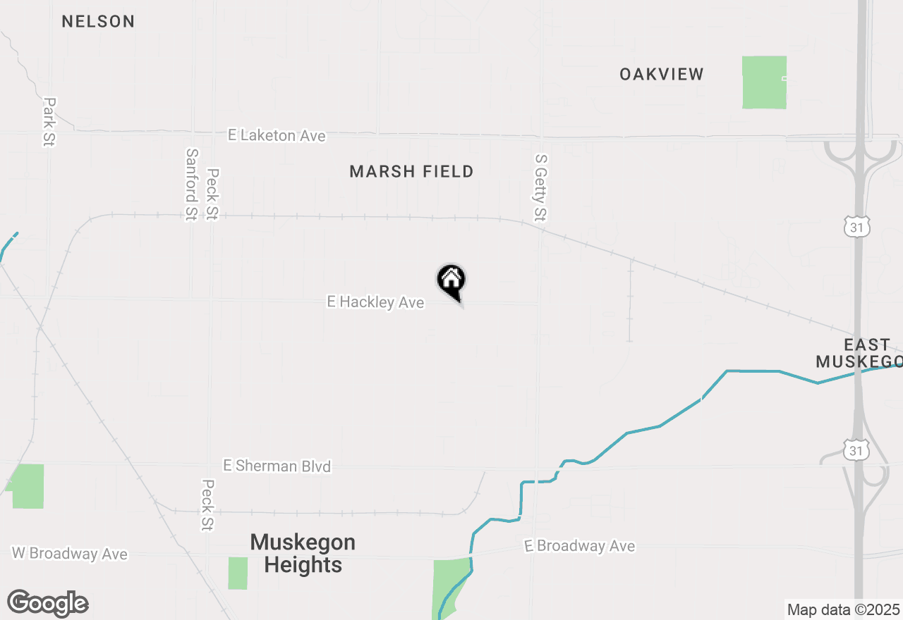 Map of 577 E Hackley Avenue, Muskegon, MI 49444