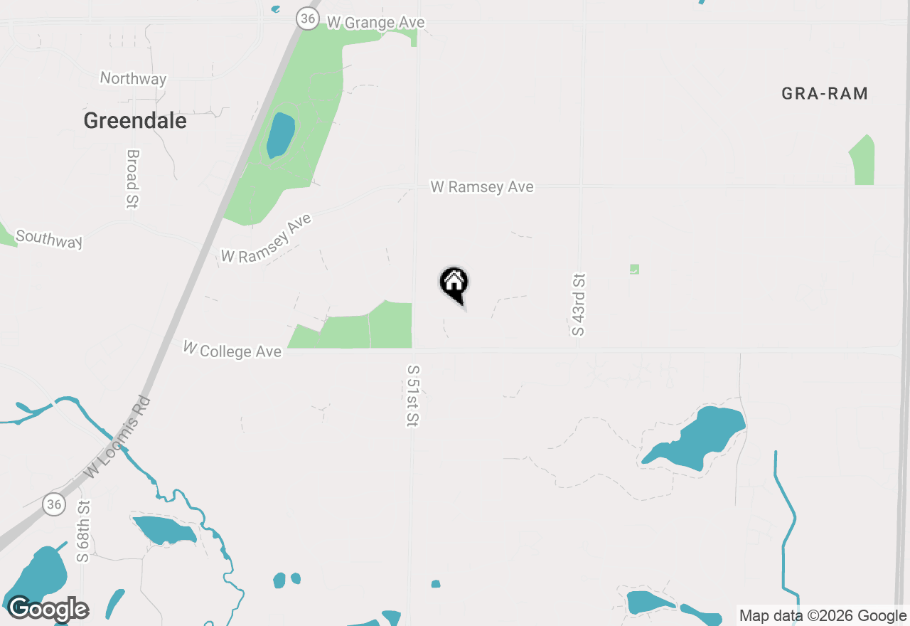 Map of 5921 Sycamore St, Greendale, WI 53129