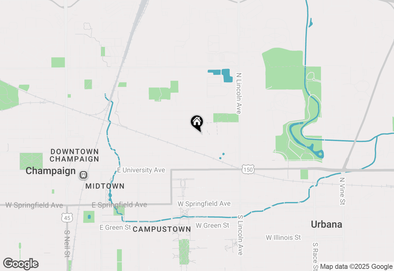 Map of 1213 W Beslin Street, Urbana, IL 61801