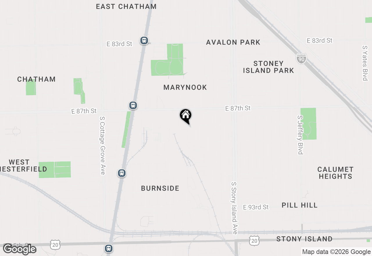 Map of 1307 E 88th Street, Chicago, IL 60619