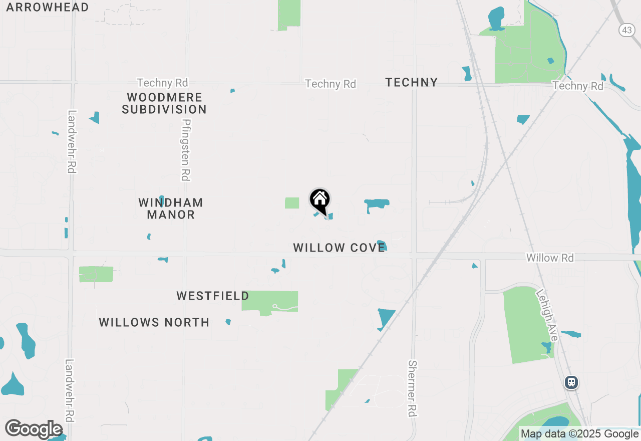 Map of 2439 Greenwood Road, Northbrook, IL 60062