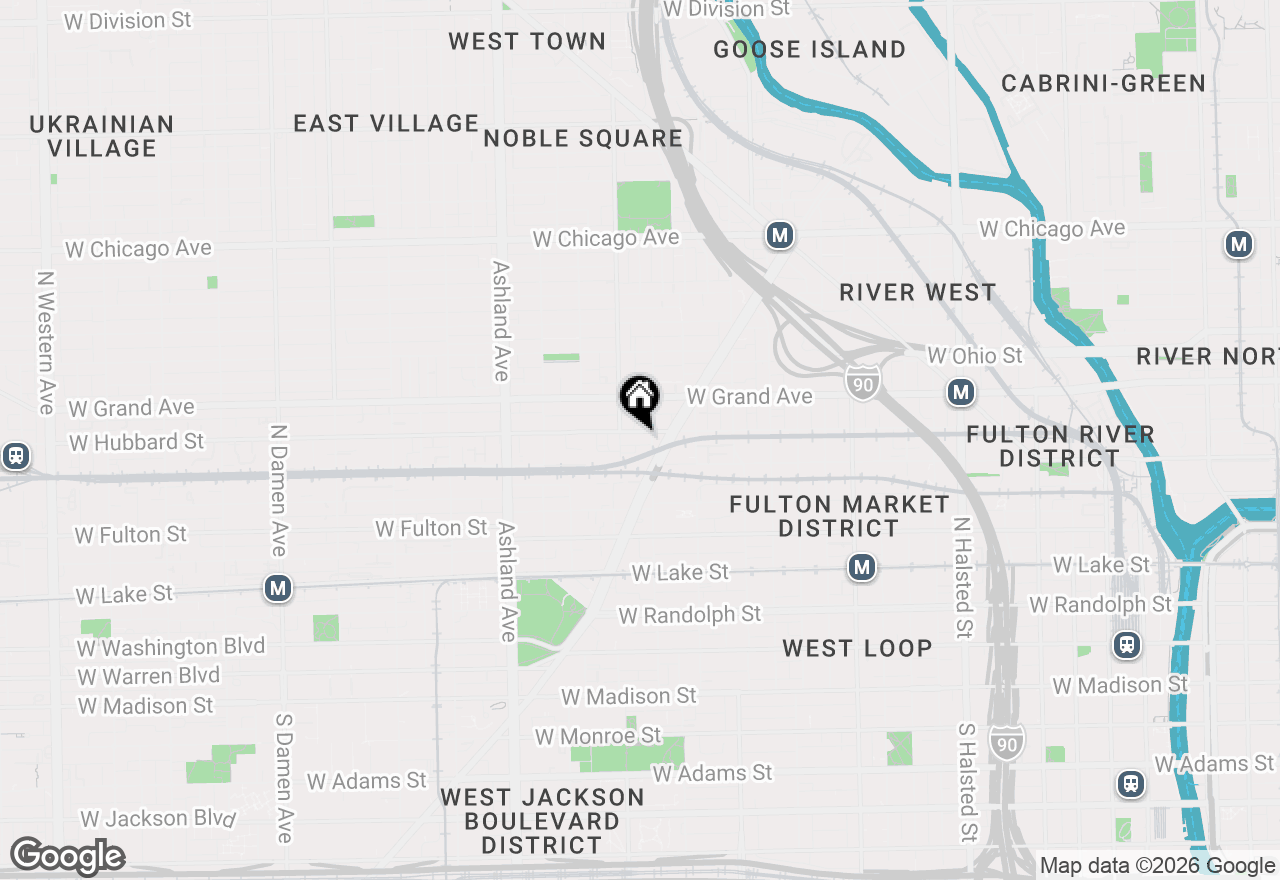Map of 1363 W Hubbard Street #1, Chicago, IL 60642