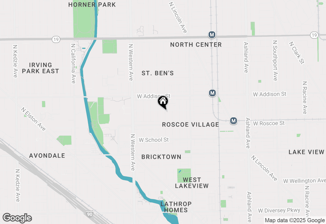 Map of 3455 N Leavitt Street #1, Chicago, IL 60618