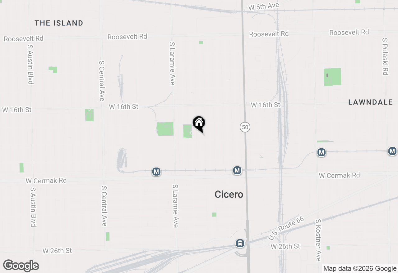 Map of 1828 S 50th Court, Cicero, IL 60804