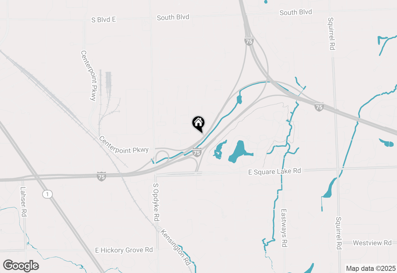 Map of 636 E Fox Hills Drive, Bloomfield Hills, MI 48304