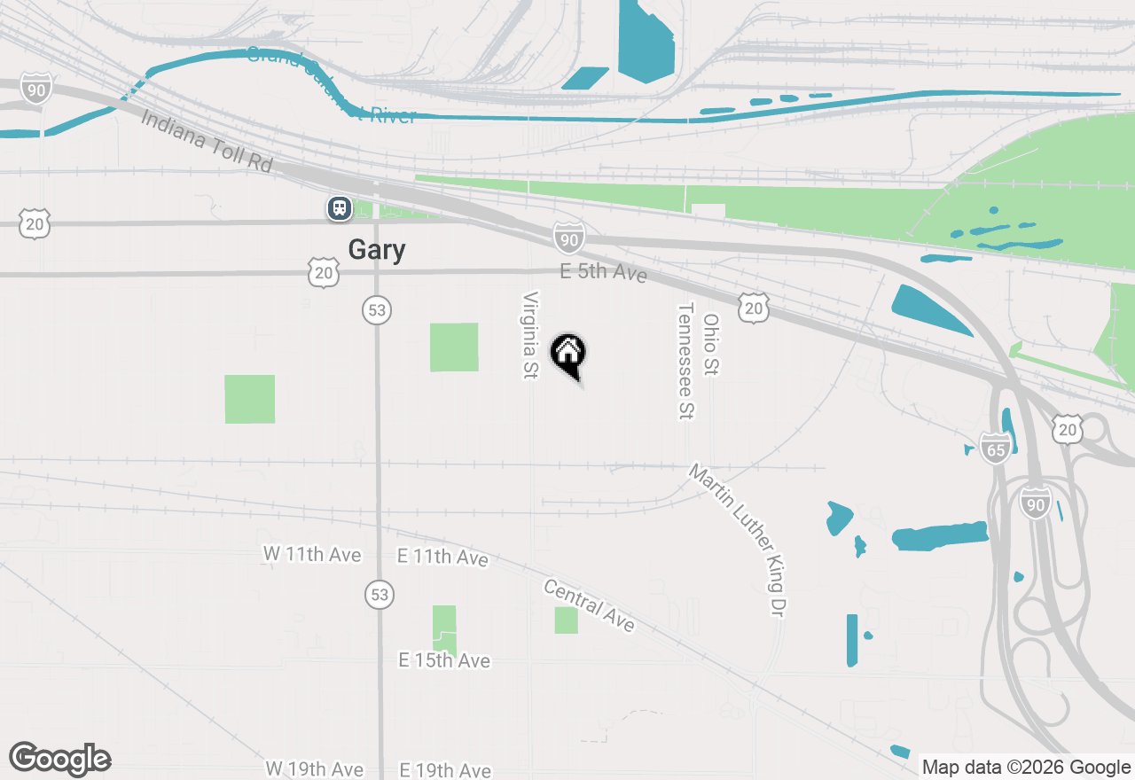 Map of 729 Carolina Street, Gary, IN 46402