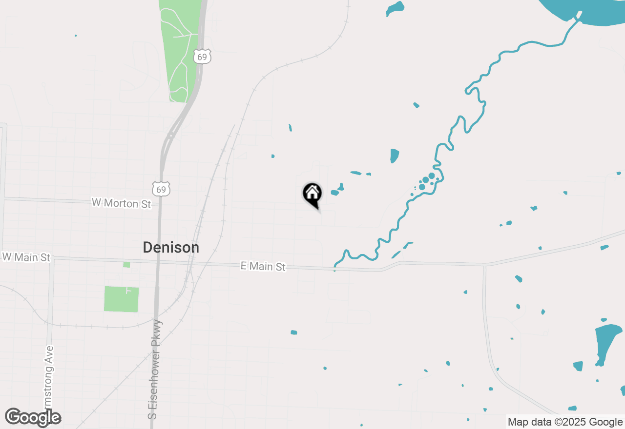 Map of 732 E Morton Street, Denison, TX 75021