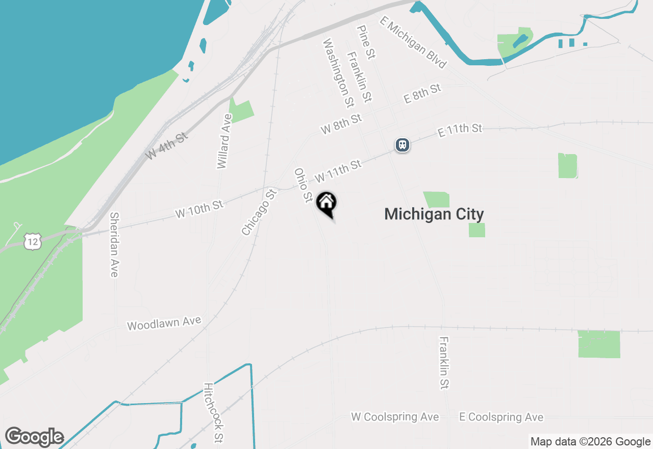 Map of 607 W Ripley Street, Michigan City, IN 46360