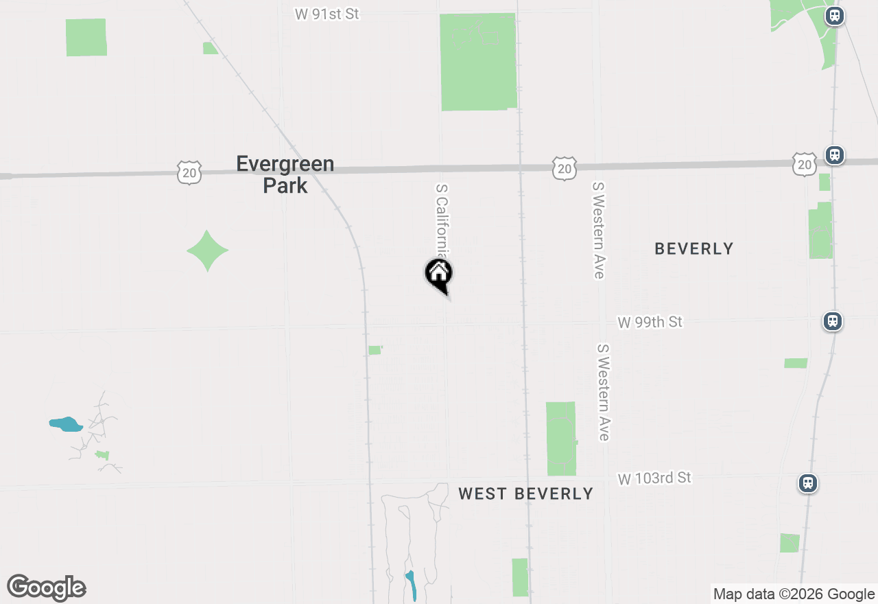 Map of 9820 S California Avenue, Evergreen Park, IL 60805